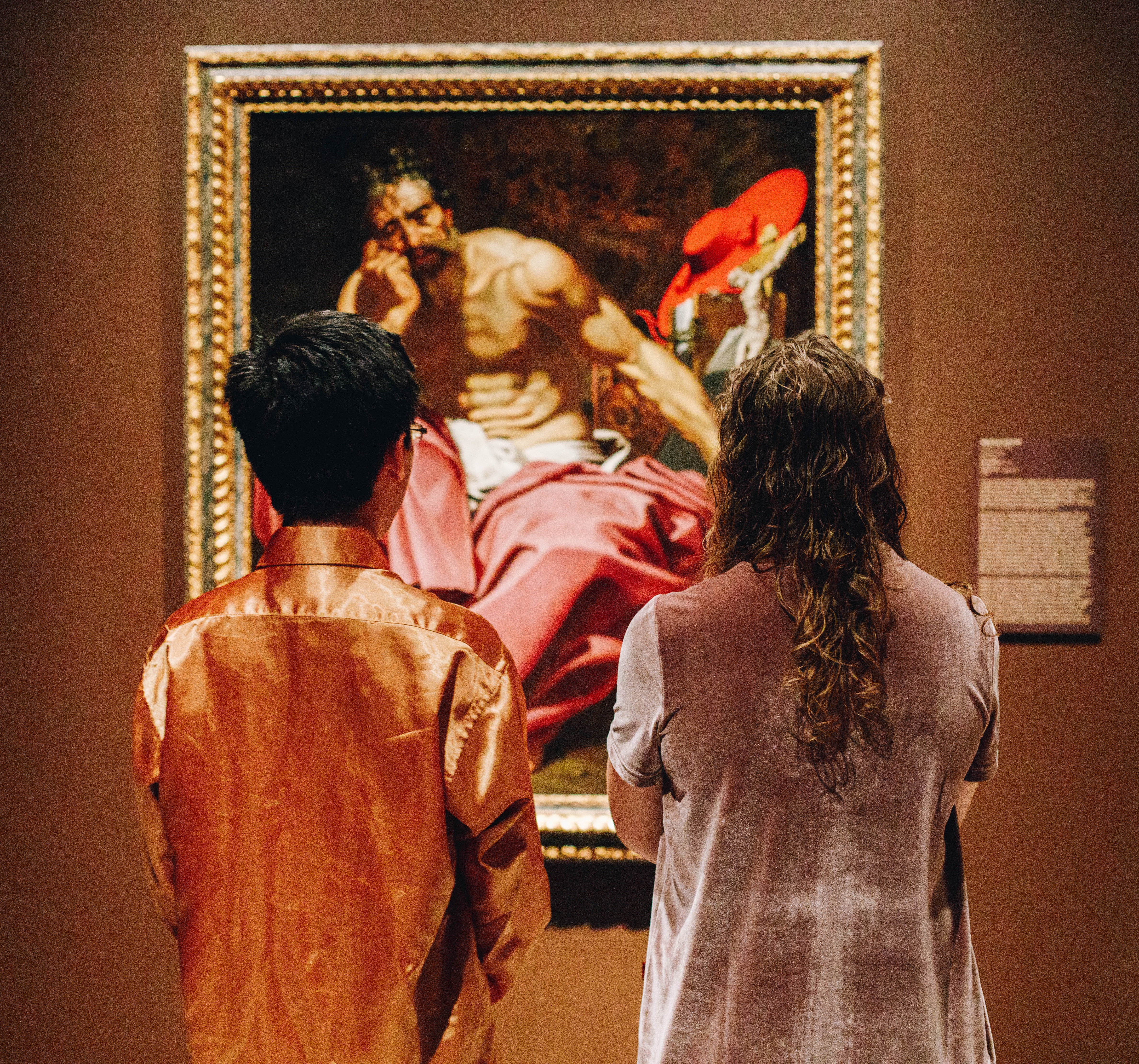 Visitors to our 2018 exhibition "In the Light of Caravaggio: Dutch and Flemish Paintings from Southeastern Museums." Photo by Andrew Uhrig W&M '20.