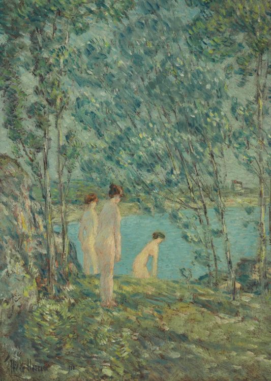 CHILDE HASSAM | American, 1859 – 1935 | The Bathers, 1903 | Oil on board | Public Domain | On Loan from The Owens Foundation | TL20.1