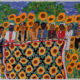 FAITH RINGGOLD | American, born 1930 | The Sunflower Quilting Bee at Arles, 1996 | Color lithograph, 94/100 | Faith Ringgold © 1996 | Museum Purchase | 2000.023