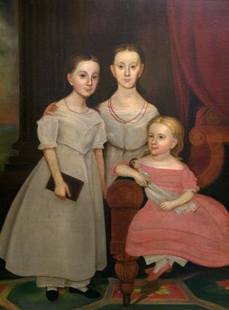 Portrait of the three daughters of Robert Saunders Jr., Margaret, Mariana Barbara (c. 1830 – 1865), and Lelia Page (c. 1834 – unknown)