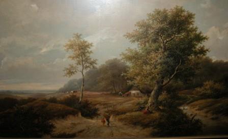 Country landscape with figures