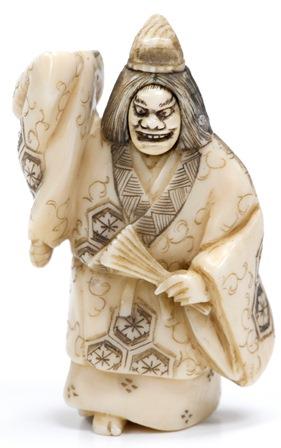 Netsuke of a Noh dancer