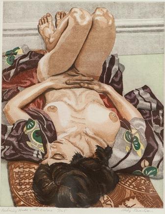 Reclining Nude with Kimono