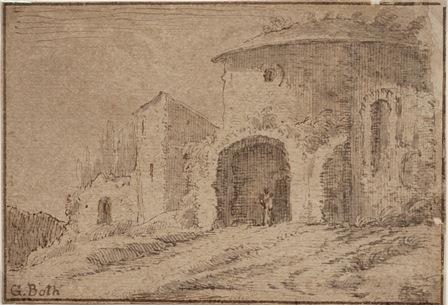 Landscape with ruins