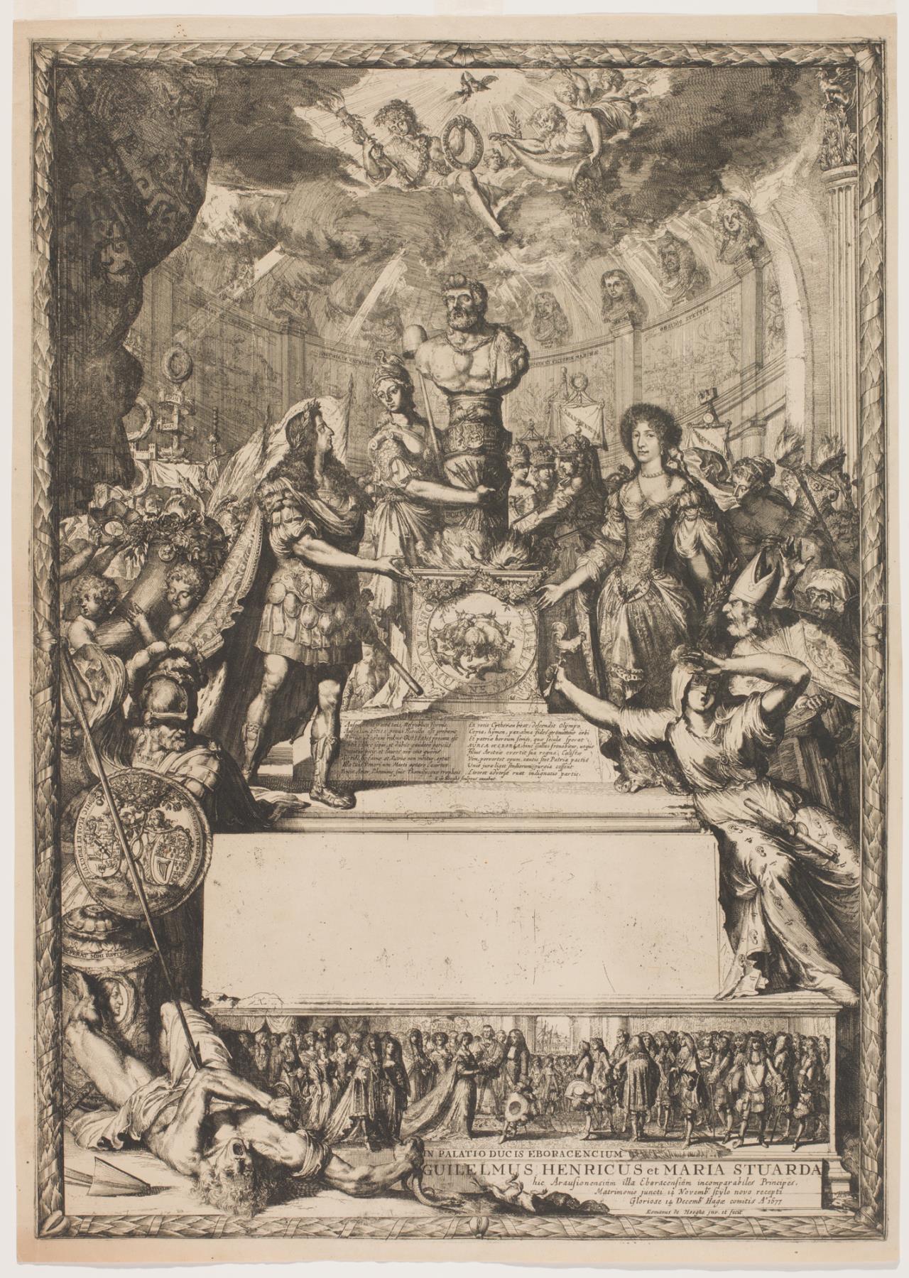 Allegory on the Marriage of Willem III to Mary Stuart and the Wedding Ceremony in London