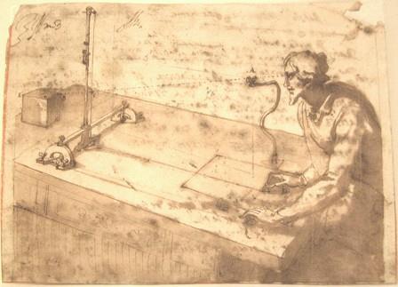 A Man Operating Cigoli’s Drawing Apparatus