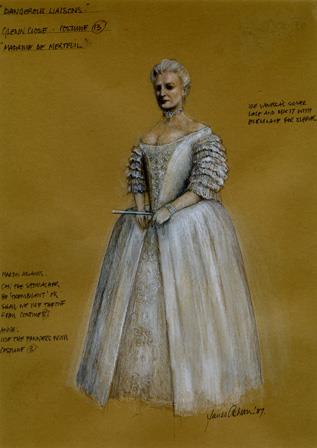 Sketch for Glenn Close ‘Madame de Merteuil’ Costume