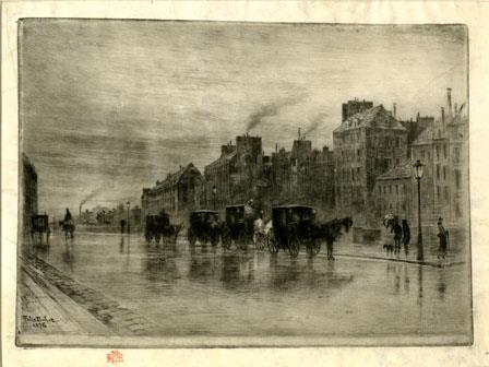 Winter Morning on the Quai de l’Hôtel-Dieu (The Cab Stand)