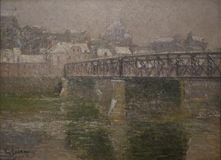 La Neige, Pontoise (Le pont du chemin de fer, effet de neige)