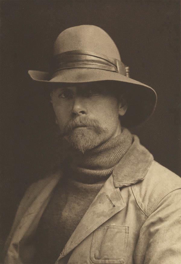 Self-portrait in felt hat